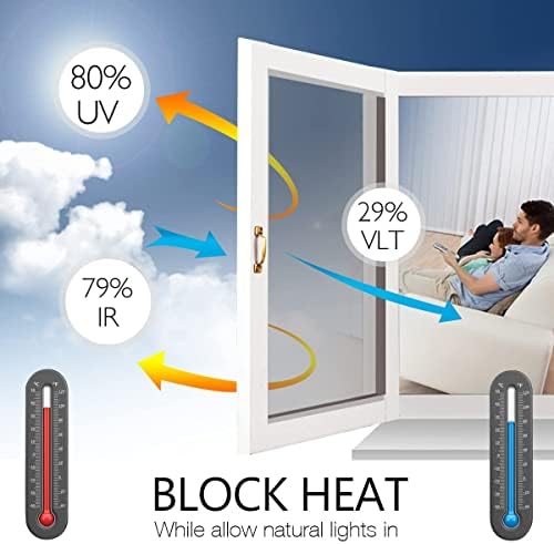 STATINT Window Privacy Film One Way, Mirror Glass Tint, 41.3in x 19.68ft - Image 2