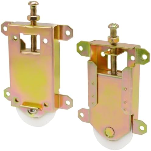 Sliding Mirror Closet Door Rollers Replacement Hardware Fits Contractors Part #W8020C Wardrobe Doors Wheels, 2-1/2" Vertical H.C., 1-1/2" Nylon Concaved Ball Bearing Wheel, 2 Pack by TPard