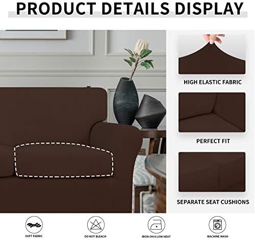 Easy-Going Stretch Oversized Loveseat Couch Cover for 2 Cushion Washable - Image 6