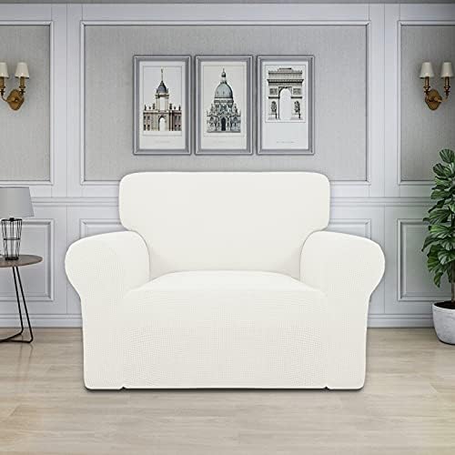 Easy-Going Stretch Oversized Chair Slipcover with Arm Washable Cream - Image 3