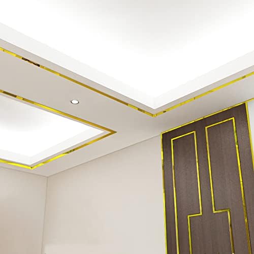 19.7 Ft. Mirror Wall Stickers, Self-Adhesive Acrylic Mirror Tiles, Removable Decals Stickers for Wall Frames/Wallpaper Border/Waist Lines - Image 4