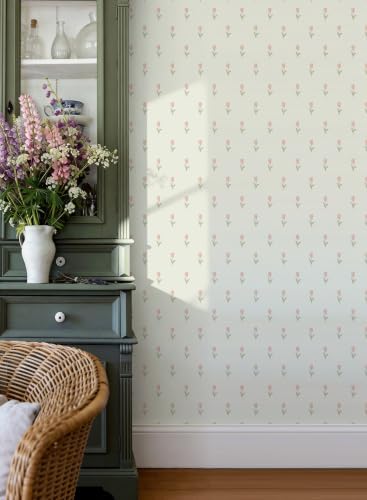 Simon&Siff Vintage Floral Wallpaper Peel and Stick 17.3" x 1200" | Removable Self Adhesive Contact Paper, Renter Friendly, for Cabinets, Wall, DIY Decor - Image 2