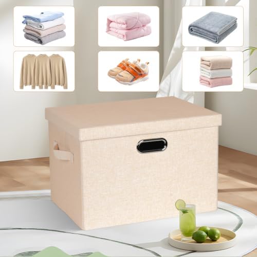 Storage Bins with Lids Fabric Closet Organizers Cubes Office Organization - Image 6