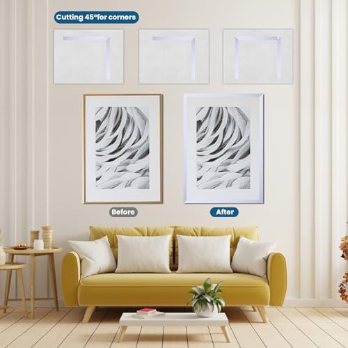 65.6 Ft Peel and Stick Molding Trim, Waterproof Decorative Strip - Image 4