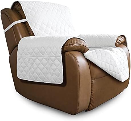 Easy-Going Reversible Couch Cover, Oversized Recliner, White/White by Easy-Going