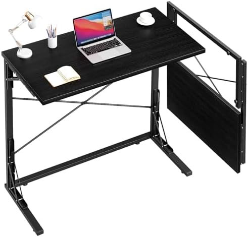 Vantic 31.5" Folding TV Tray Table for Eating on Couch Extra Large, Black by Vantic