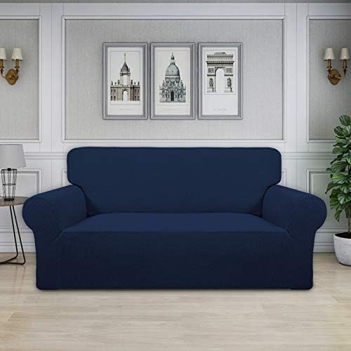 Easy-Going Stretch Oversized Loveseat Couch Covers Washable Navy - Image 2