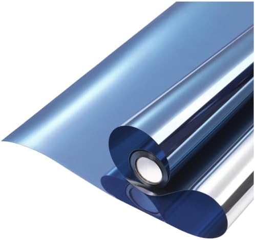 rabbitgoo Window Privacy Film One Way, 35.4" x 393.7", Blue Silver by rabbitgoo