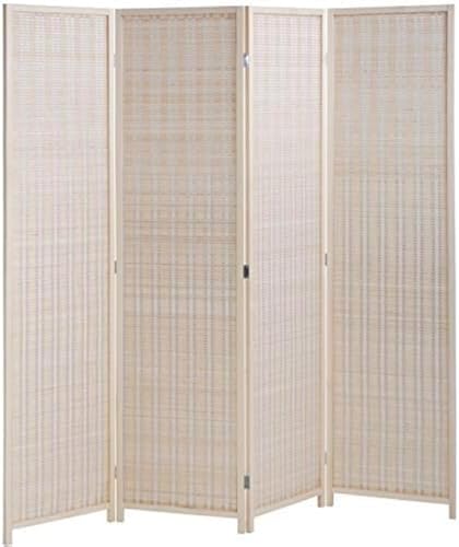 FDW 4-Panel Folding Room Divider | 6ft, Natural | Light & Portable by FDW