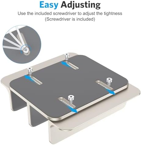 OMOTON Dual Vertical Desk Laptop Stand Holder, Fits MacBook Air, Starlight - Image 5