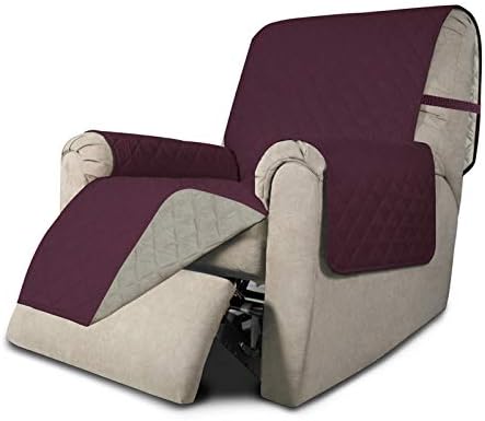 Easy-Going Reversible Couch Cover, Recliner 19 in, Wine/Beige by Easy-Going