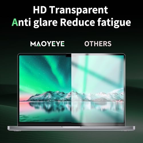 Privacy Screen for MacBook Pro 16 Inch(2024, 2023, 2022, 2021, M4-M1, Pro, Max), Anti Blue Light Glare Filter Removable Computer Protector, Bubble-Free Monitor Shield Laptop Film With Camera Cover - Image 5
