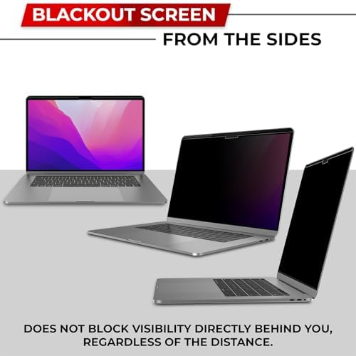 SightPro Magnetic Privacy Screen for MacBook Air 13 Inch (2018, 2019, 2020, 2021, M1) Patented Removable Laptop Privacy Filter Shield and Protector - Image 4