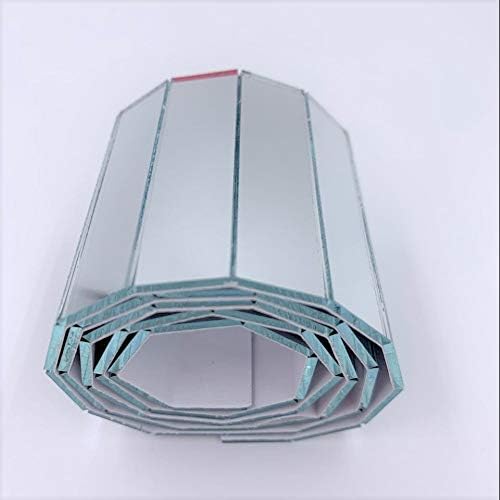 1/2" x 2" Adhesive Mirror Tile Row Real Glass Rectangular Mirror Sticker for Craft Projects - Image 3