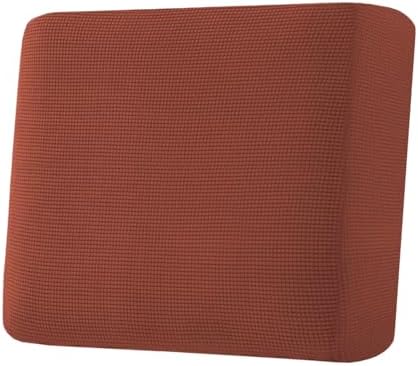 H.VERSAILTEX Super Stretch Individual Seat Cushion Covers Sofa Covers Couch Cushion Covers Slipcover Sets Thick Jacquard Textured Twill Fabric (1 Piece Chair Cushion Cover, Rust) by HVERSAILTEX