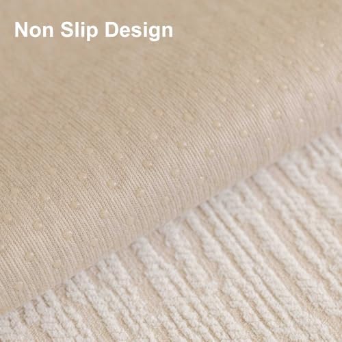 Soft Waterproof Chenille Cover Washable, Non Slip Sectional Sofa Covers for 3 Cushion Couch Sofa L Sharped Sofa Slipcover for Pets, Furniture Protector (1 PCS 36"x63" White) - Image 5