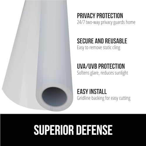 Gorilla Guard Window Privacy Film, Two Way Sun Blocking, 17.5x78.7 White - Image 2