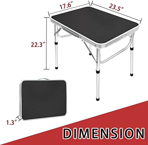 Camp Field Small Folding Camping Table, Adjustable Height, Lightweight - Image 2