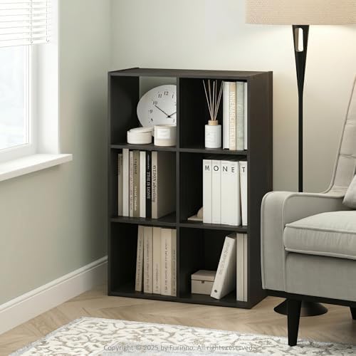 Furinno Pelli Cubic Storage Cabinet, 3x2, Espresso - Image 2