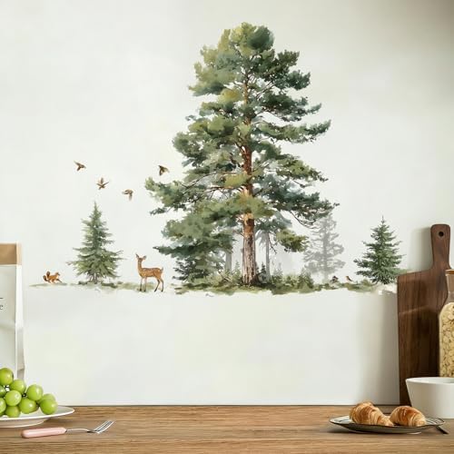 ANNA QUEEN Woodland Tree Wall Decals with Deer | Peel and Stick Forest Wall Stickers – Removable Nature Vinyl Wall Art for Nursery, Kids Room, Bedroom & Cabin Décor - Image 3
