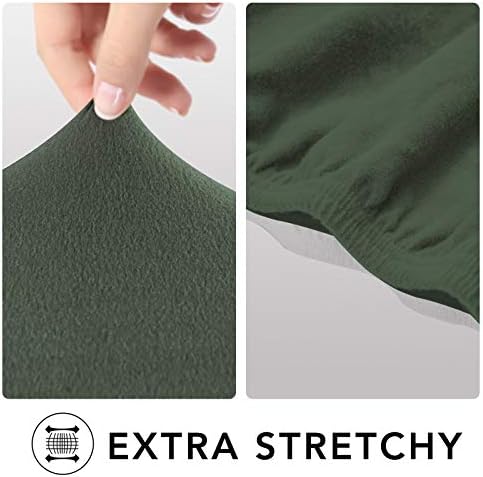 PureFit Stretch Couch Covers for Sofa 4 Seater Slipcovers Grayish Green - Image 4
