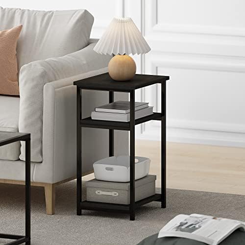 Furinno JUST 3-Tier Metal Frame Telephone Table, Espresso - Image 2