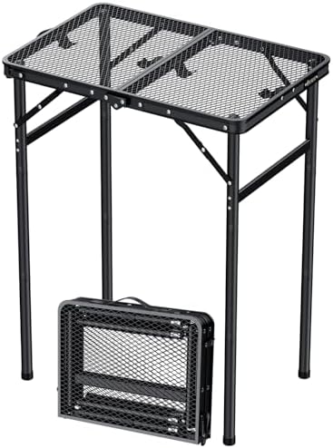 JiGiU Folding Grill Table Aluminum Camping Table Adjustable Height Max29.4 by JiGiU