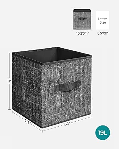 SONGMICS Storage Cubes, Set of 6, 11-Inch Foldable Closet Organizers - Image 4