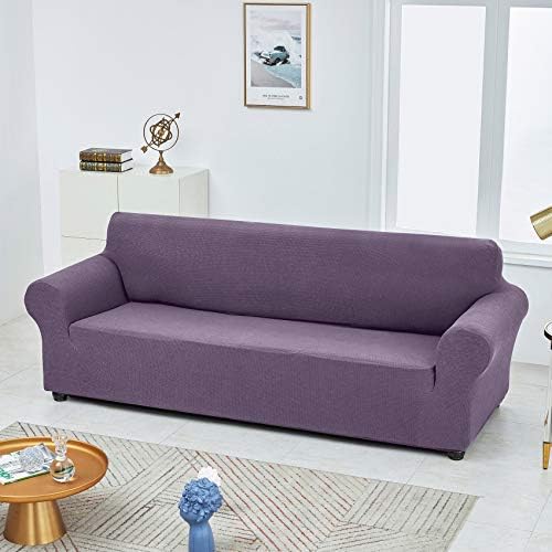 Joccun Stretch Couch Cover Slipcovers, 1-Piece Sofa Covers for 3 Cushion Couch Spandex Jacquard Washable Furniture Protector Cover for Living Room,Kids,Pets(Sofa,Grapeade) - Image 4