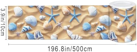 IVN Wallpaper Border Peel and Stick Wall Beach Starfish Seashell 4x196 Inch - Image 3