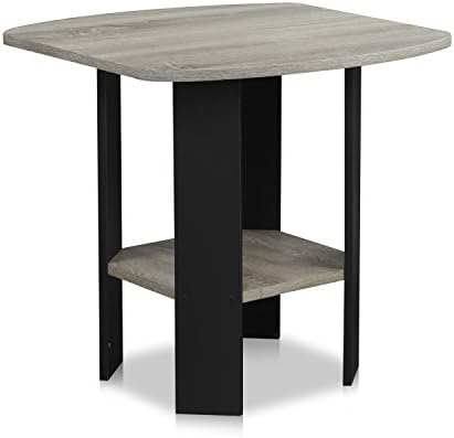 Furinno SIMPLE DESIGN Side Table, 2-Tier Modern End Table with Soft Edges, Open Shelves Night Stand, Bedside Table, for Living Room, Bedroom, French Oak - Image 6