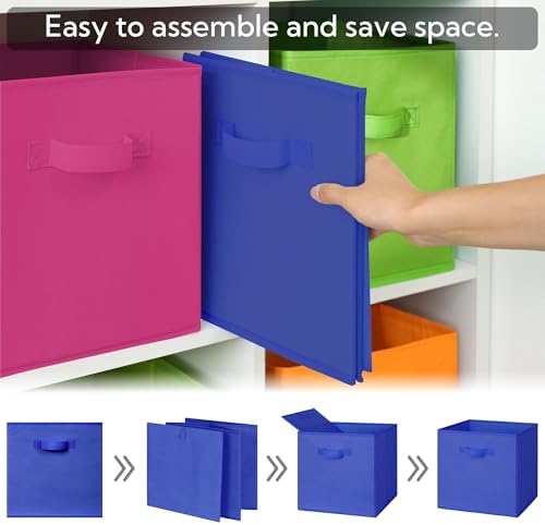 GRANNY SAYS 13x13 Storage Cubes, Cube Storage Organizers, Rainbow, 6-Pack - Image 7