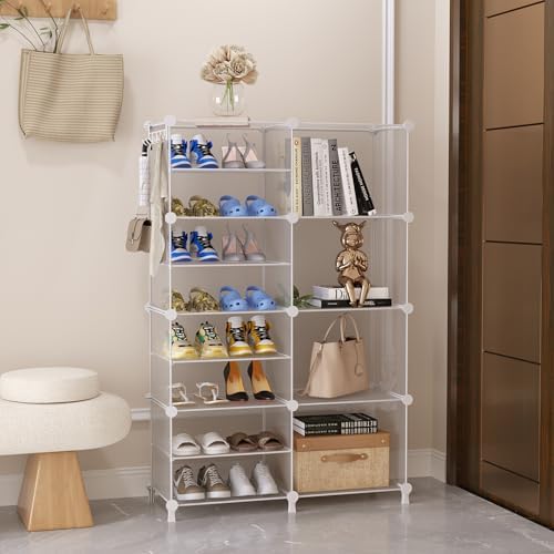 AWTATOS Closet Organizer 8 Cube Storage Shelves, Transparent Twill - Image 2