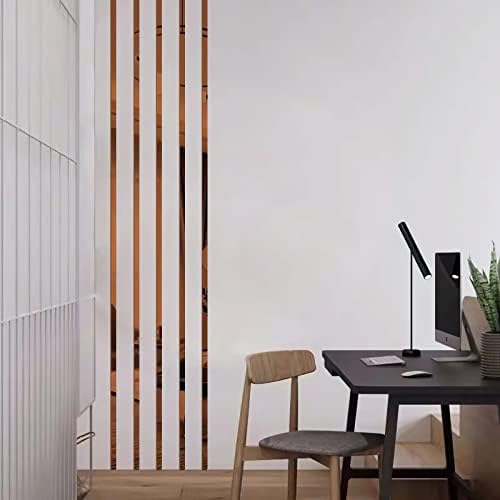 15 Pcs Self-Adhesive Flexible Molding Trim, Vibrant Mirror Like Sticker, Removable Decals Stickers for Wall Frames/Wallpaper Border/Waist Lines(Brown) - Image 4