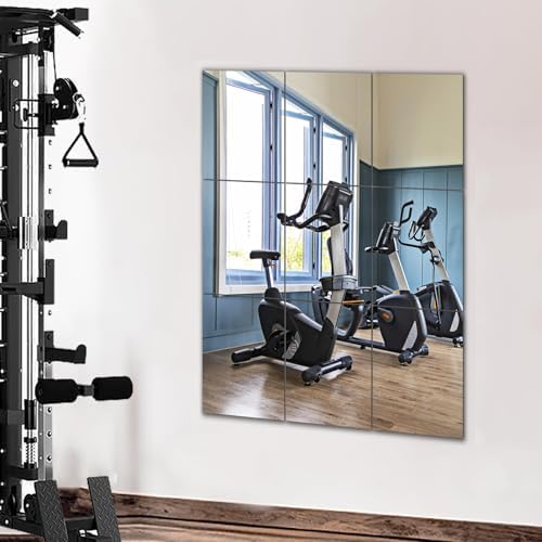 3 PCS Wall Mirror Tiles, Upgrade Shatterproof Self-Adhesive Full Length Mirror for Bedroom, Bathroom, Home Gym - Frameless Acrylic Tiles for Home Decor 17.8'' x 12'' - Image 4