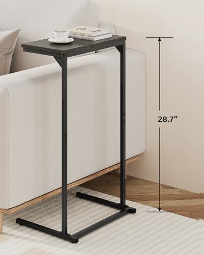 TUTOTAK C Shaped End Table Set of 2, 28.7 inch Tall Couch Small Side Table - Image 3