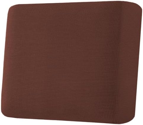 H.VERSAILTEX Super Stretch Individual Seat Cushion Covers Sofa Covers Couch Cushion Covers Slipcover Sets Thick Jacquard Textured Twill Fabric (1 Piece Chair Cushion Cover, Burnt Brick) by HVERSAILTEX