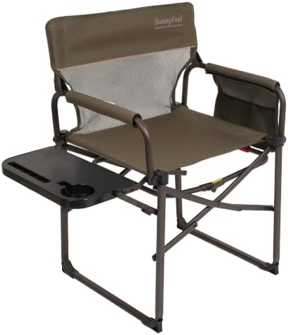 SUNNYFEEL Camping Director Chair with Side Table by SunnyFeelCamping