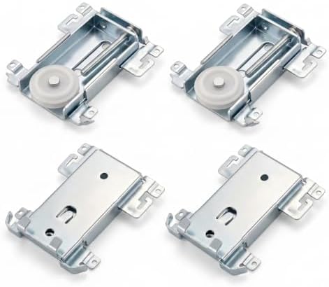 4 Pcs Newly upgraded 1-7/16 Inch Sliding Mirror Closet Door Roller Assembly – Steel-Framed Bottom Roller Replacement with Nylon Flat Wheels for Mirror Wardrobe Doors – Smooth & Quiet Operation by SOLSTEL