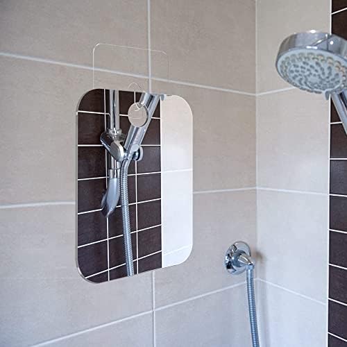 Shower Mirror No Fog Shaving, 6"x8.1"Anti-Fog Bathroom No Fog Shaving Mirror Plexiglass Indestructible Luxury Plexiglass Makeup Mirrors,Acrylic Mirror Tiles - Image 2
