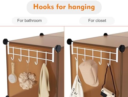 6-Cube Storage Organizer, Closet Organizer Storage Shelf Bookcase Bookshelf with Metal Hammer, Storage Cubes Organizer Cabinet for Kids, Closet, Bedroom, Bathroom, (11.8x11.8x11.8 inch) - Image 6