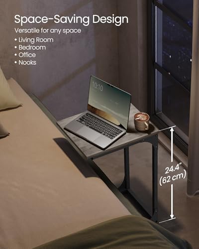 VASAGLE C-Shaped End Table, Small Sofa Side Table with Metal Frame - Image 4