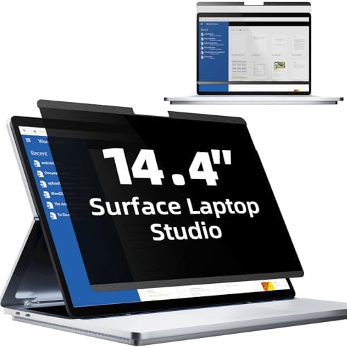 Mamol Magnetic Privacy Screen for 14.4 inch Microsoft Surface Laptop Studio, Removable Anti Spy Glare Blue Light Filter, Surface Laptop Studio 2/1 Privacy Screen Protector 14 in by Mamol