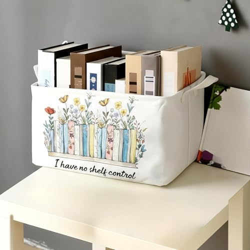 Marsui 1 Pcs TBR Basket Book Bin I Have No Shelf Control, Fresh Color - Image 2