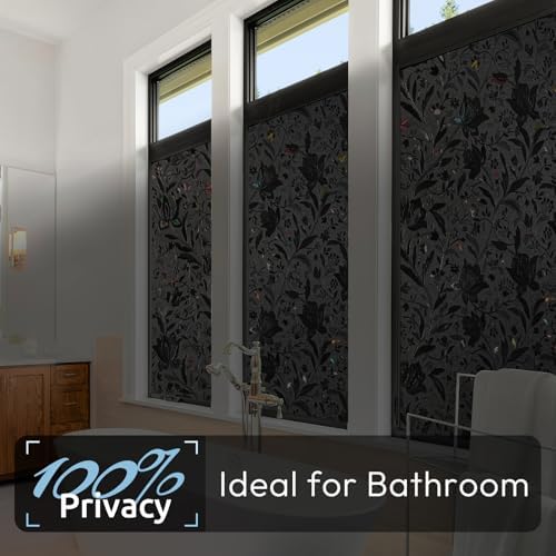 rabbitgoo Total Blackout Window Film, Black Privacy Cling, 23.6" x 78.7" - Image 5