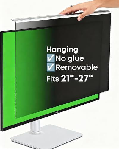Hanging Privacy Screen Protector for 21-22" Monitors, Removable & No Installation Required, ±30° Privacy Filter, Effectively Blocks High-Energy 460nm Blue Light – Dual Protection for Information Security & Eye Health (22"-16:9 (19.29"×12.48")) by Unknown