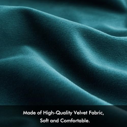 MIULEE 12x20 Inch Lumbar Velvet Throw Pillow Covers Teal - Image 2