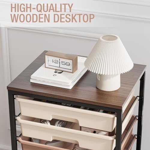 TOOLF Rolling Storage Cart with 8 Drawers,Brown - Image 6