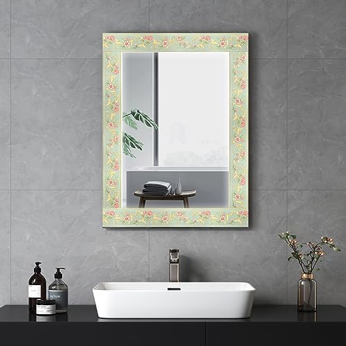 AbaBoorty Green Floral Wallpaper Border Decor 196"X4.1" Peel and Stick Wall Border Waterproof Tiles Sticker Wallpaper Self Adhesive Removable Wall Stickers for Bedroom Living Room Decor - Image 4