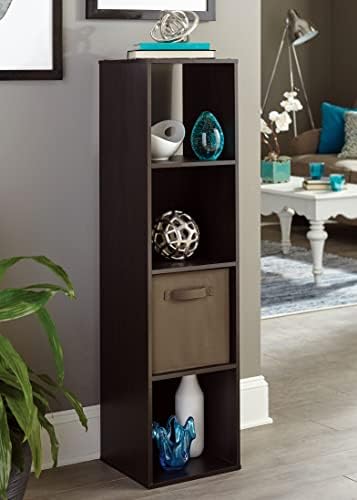 ClosetMaid Cubeicals 4 Cube Storage Shelf Organizer, Stackable, Vertical or Horizontal, Easy Assembly, Wood, Espresso Finish - Image 2